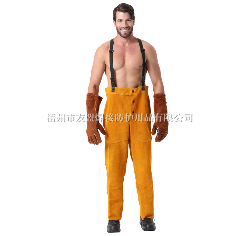 AP-2230 金黄色全皮焊裤